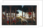 The Story of Nastagio degli Onesti (I): Encounter with the Damned in the Pine Forest by Sandro Botticelli