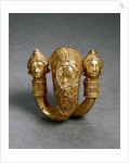 Helix earring with female two-fronted protomes, end 4th-beginnin by Anonymous