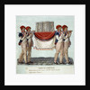 Four men carrying the miniature model of the Bastille prison in civic processions by Anonymous