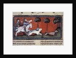 Wolf hunting, 14th century by Anonymous