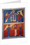 The Angel receiving the Book from the Lord and giving it to St. by Anonymous
