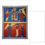 The Angel receiving the Book from the Lord and giving it to St. by Anonymous