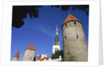 Oleviste Church, Old Town Wall, Old Town, Tallinn, Estonia by Anonymous
