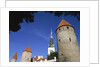 Oleviste Church, Old Town Wall, Old Town, Tallinn, Estonia by Anonymous