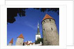 Oleviste Church, Old Town Wall, Old Town, Tallinn, Estonia by Anonymous