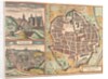 Map and view of Urbino from Civitates Orbis Terrarum by Anonymous