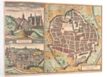 Map and view of Urbino from Civitates Orbis Terrarum by Anonymous