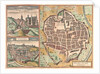 Map and view of Urbino from Civitates Orbis Terrarum by Anonymous