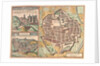 Map and view of Urbino from Civitates Orbis Terrarum by Anonymous