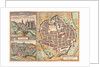 Map and view of Urbino from Civitates Orbis Terrarum by Anonymous