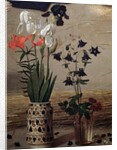 Detail of vases of flowers from the Portinari altarpiece by Hugo van der Goes
