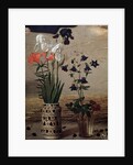 Detail of vases of flowers from the Portinari altarpiece by Hugo van der Goes