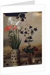 Detail of vases of flowers from the Portinari altarpiece by Hugo van der Goes