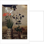 Detail of vases of flowers from the Portinari altarpiece by Hugo van der Goes