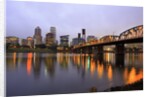early morning Down Town Portland and Willamette River, Portland Oregon by Anonymous