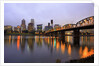 early morning Down Town Portland and Willamette River, Portland Oregon by Anonymous