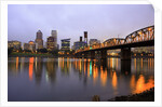 early morning Down Town Portland and Willamette River, Portland Oregon by Anonymous