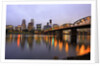 early morning Down Town Portland and Willamette River, Portland Oregon by Anonymous
