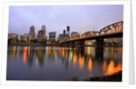 early morning Down Town Portland and Willamette River, Portland Oregon by Anonymous