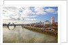 cherry trees along down town Portland and Willamette River, Portland Oregon by Anonymous