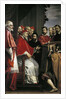 Michelangelo presents his plans for Santa Caterina della Ruota by Anonymous