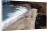 Couple walking on secluded beach at Shark's cove, Lanai, Hawaii MR by Anonymous
