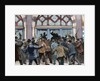 London. Picadilly. Socialist agitation. February 8, 1886. Engraving. Colored. by Anonymous