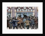 London. Picadilly. Socialist agitation. February 8, 1886. Engraving. Colored. by Anonymous