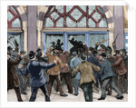 London. Picadilly. Socialist agitation. February 8, 1886. Engraving. Colored. by Anonymous