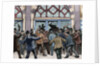 London. Picadilly. Socialist agitation. February 8, 1886. Engraving. Colored. by Anonymous