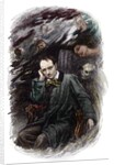 Portrait of french poet Charles Baudelaire surrounded by ghosts by Anonymous