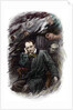 Portrait of french poet Charles Baudelaire surrounded by ghosts by Anonymous