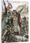 Attila shows to his soldiers the city of Aquileia before the destruction 452 by Anonymous