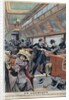 Passenger train being attacked by a group of Masked Bandits by Anonymous