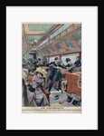 Passenger train being attacked by a group of Masked Bandits by Anonymous