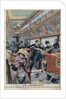 Passenger train being attacked by a group of Masked Bandits by Anonymous