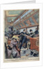 Passenger train being attacked by a group of Masked Bandits by Anonymous
