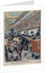 Passenger train being attacked by a group of Masked Bandits by Anonymous
