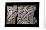 Ivory plaque with relief depicting athletes racing by Anonymous