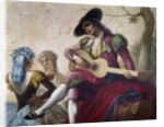 A majo with a guitar by Ramon Bayeu
