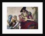 A majo with a guitar by Ramon Bayeu