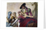 A majo with a guitar by Ramon Bayeu