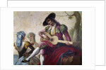 A majo with a guitar by Ramon Bayeu