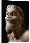 One of the three heads of the monster fighting against Herakles by Anonymous