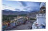 View of the town from a small hill near main bazaar by Anonymous