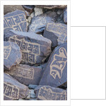 Prayer stones at Hundar Monastery by Anonymous