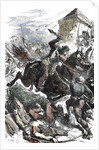 KIng of France fighting the robber knights on the royal domain, 1111 by Anonymous