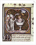 Baptism of Clovis by St. Remy at Reims in 496 by Jean Fouquet