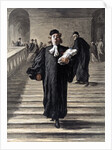 A lawyer descending the Grand staircase of the Palace of Justice by Anonymous