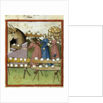 Female bakers making bread - 14th cent. Illumination by Anonymous